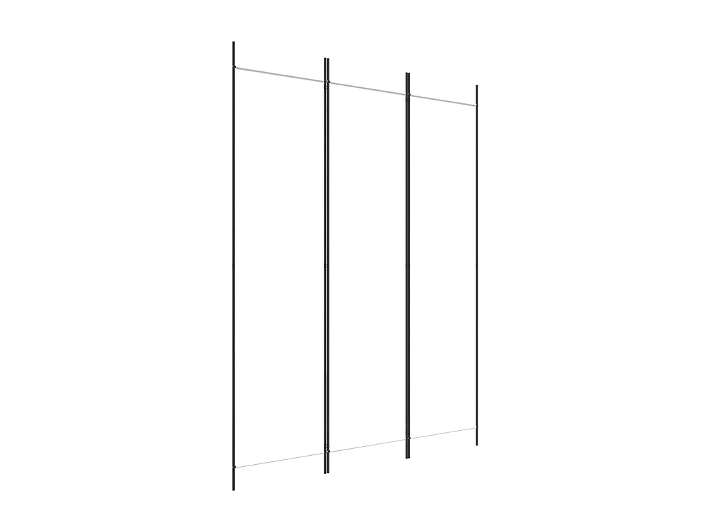 Paravent 3 panneaux Blanc 150x200 cm Tissu WVGQ5274