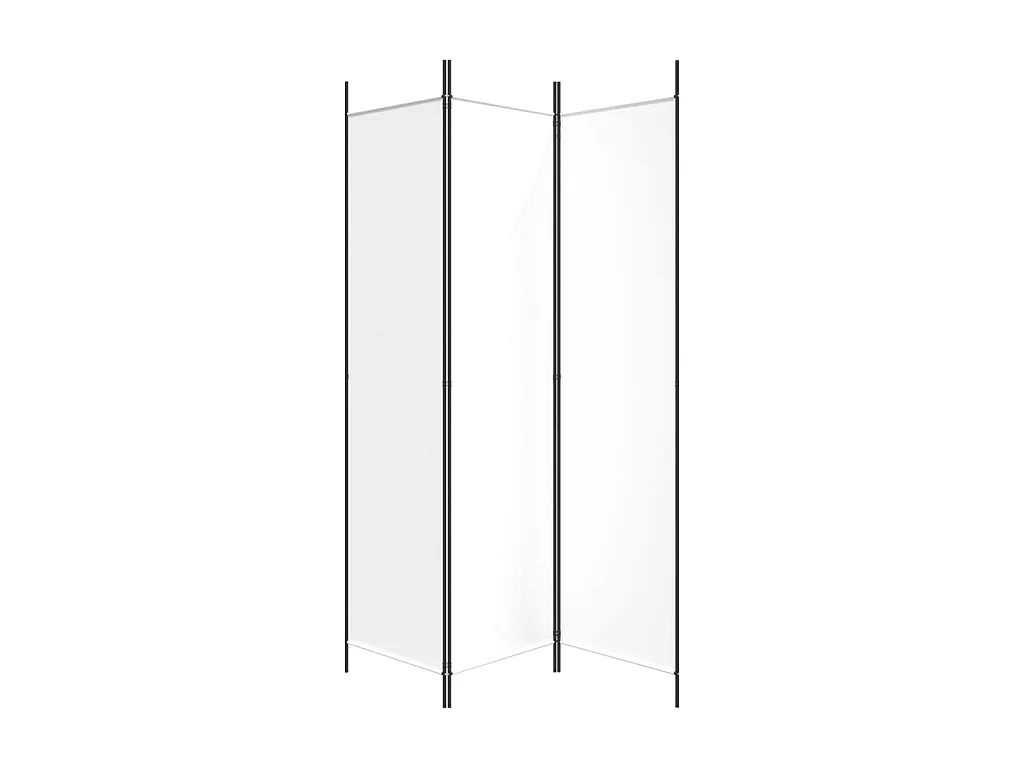 Paravent 3 panneaux Blanc 150x200 cm Tissu WVGQ5274