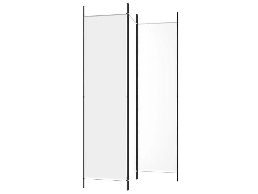 Paravent 3 panneaux Blanc 150x200 cm Tissu WVGQ5274
