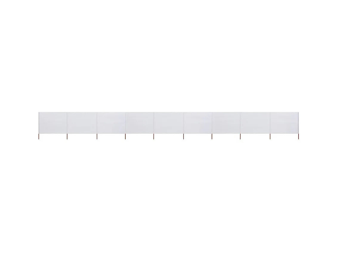 Paravent 9 panneaux Tissu 1200 x 160 cm Blanc sable WVGQ4277