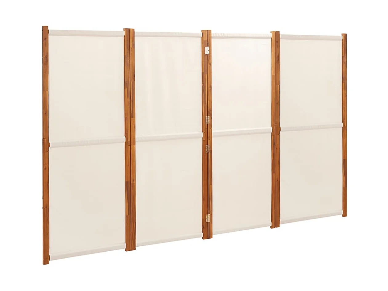 Paravent 4 panneaux Blanc crème 280x180 cm WVGQ7057