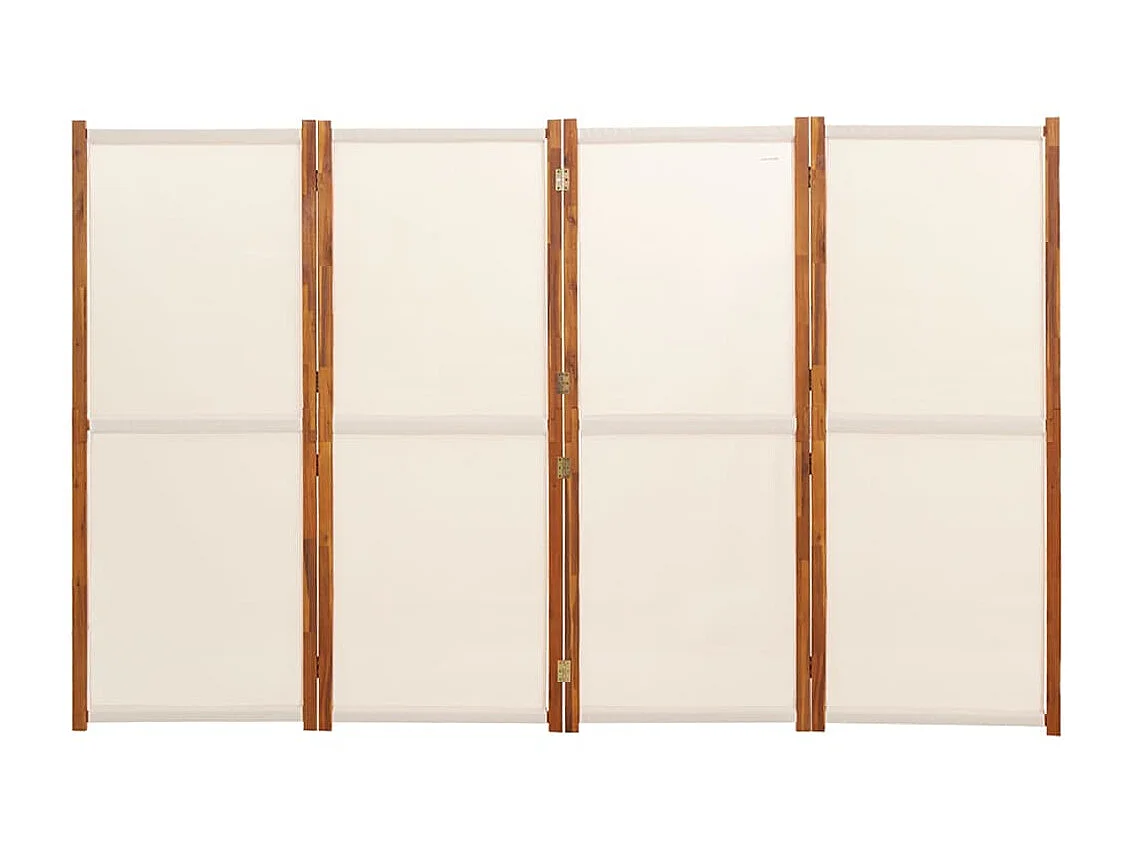 Paravent 4 panneaux Blanc crème 280x180 cm WVGQ7057