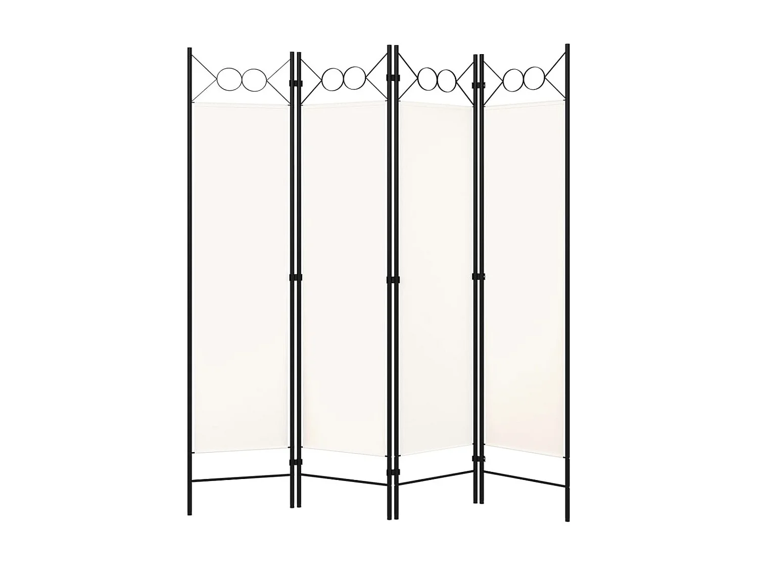 Paravent 4 panneaux Blanc crème 160x180 cm WVGQ6254