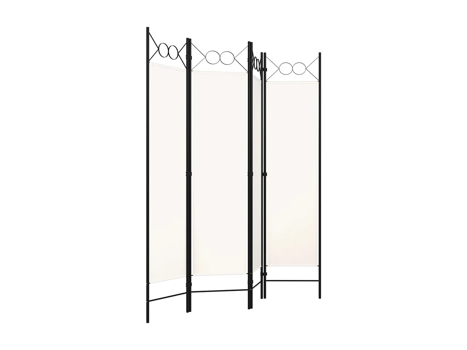 Paravent 4 panneaux Blanc crème 160x180 cm WVGQ6254