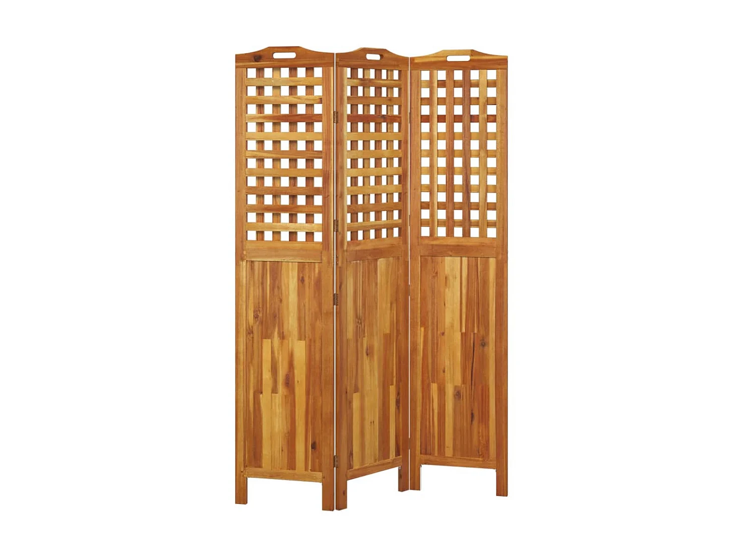 Paravent 3 panneaux 121,5x2x180 cm Bois d'acacia WVGQ5630