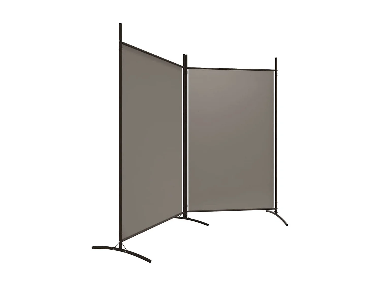 Paravent 2 panneaux Anthracite 175x180 cm Tissu WVGQ4462