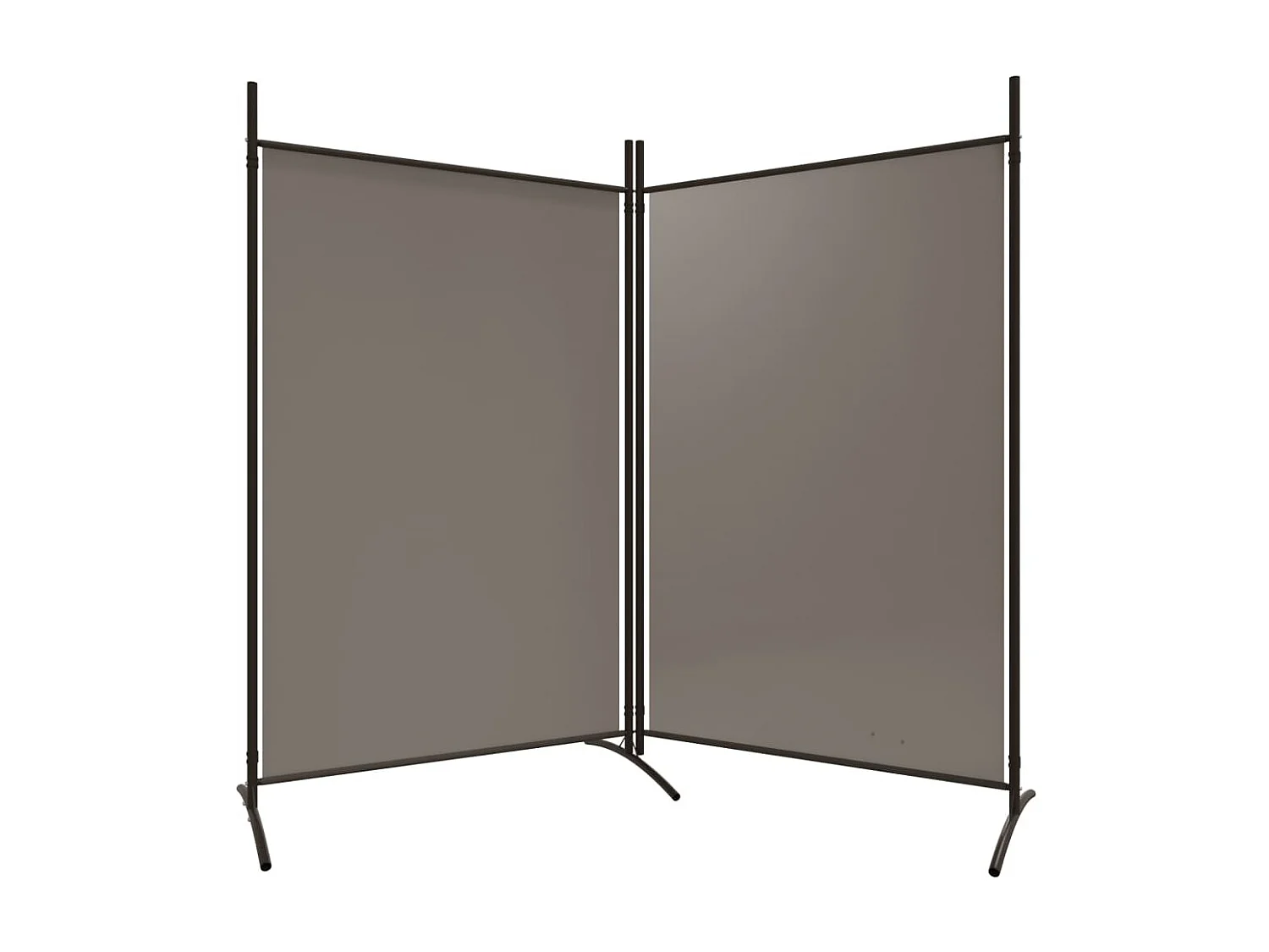 Paravent 2 panneaux Anthracite 175x180 cm Tissu WVGQ4462