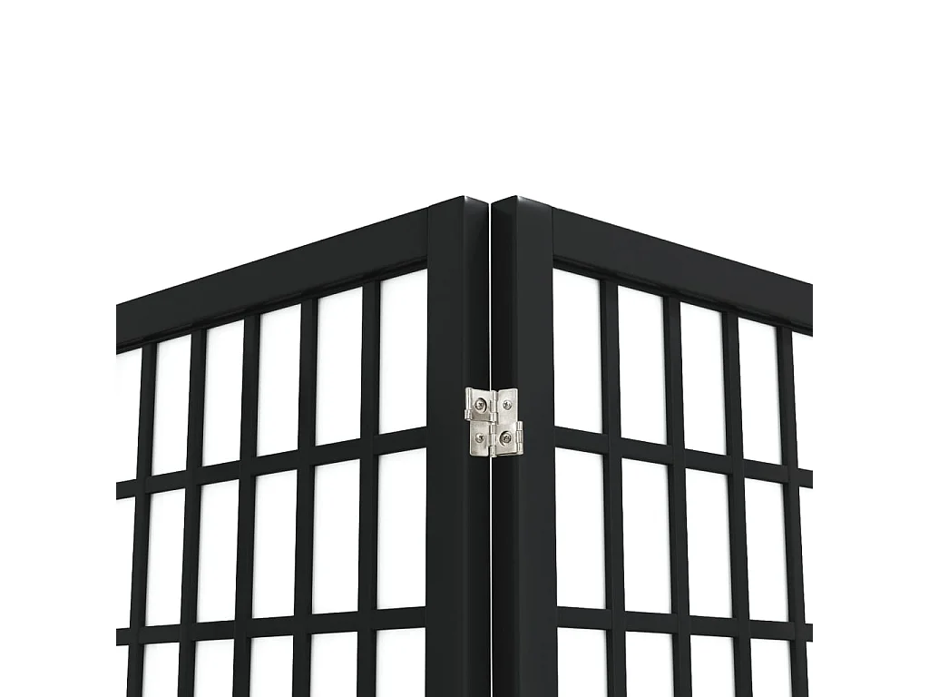 Paravent pliable 3 panneaux 120x170 cm Noir WVGQ2240