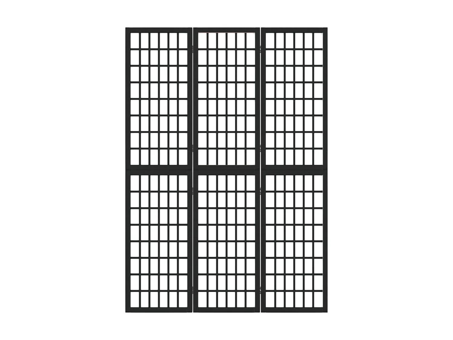 Paravent pliable 3 panneaux 120x170 cm Noir WVGQ2240