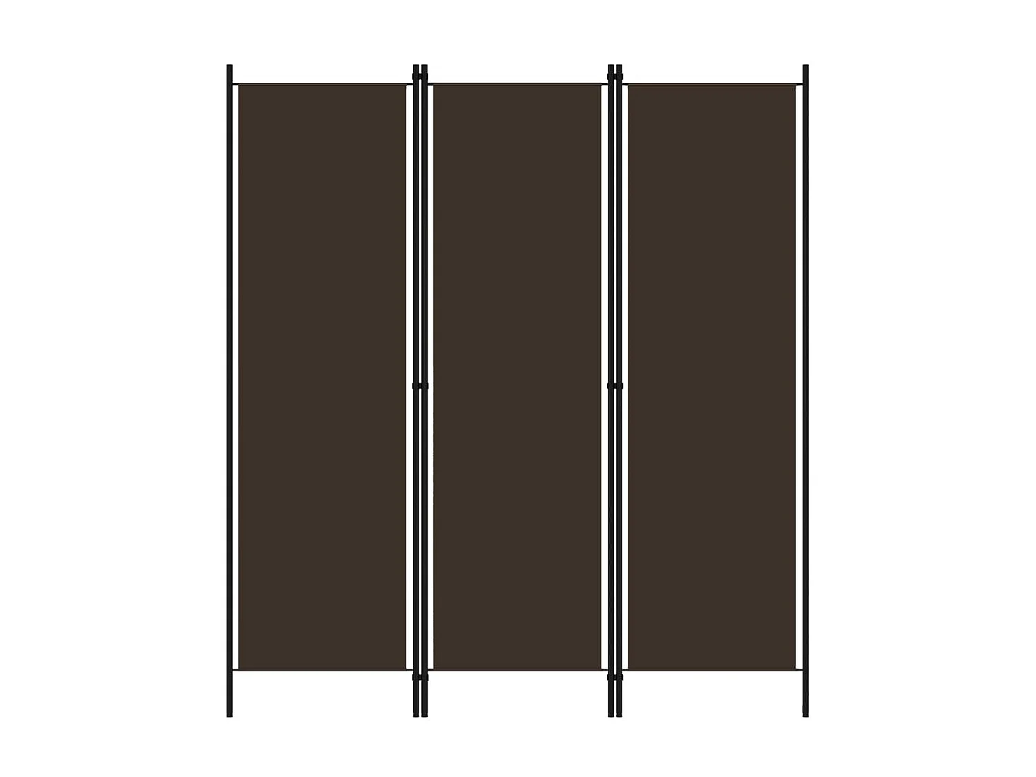 Biombo - Divisória de quarto com 3 painéis 150x180 cm castanho PT959546