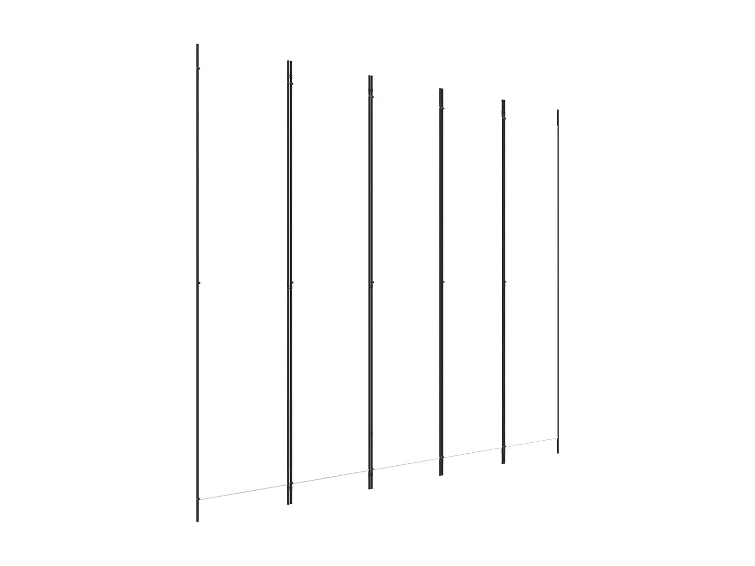 Paravent 5 panneaux Blanc 250x220 cm Tissu WVGQ1292