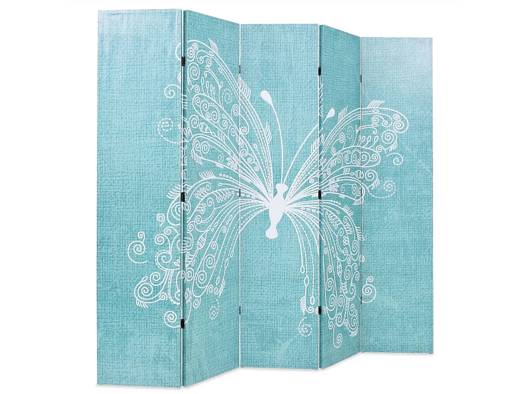 Paravent pliable 200 x 170 cm Papillon Bleu OPI2361