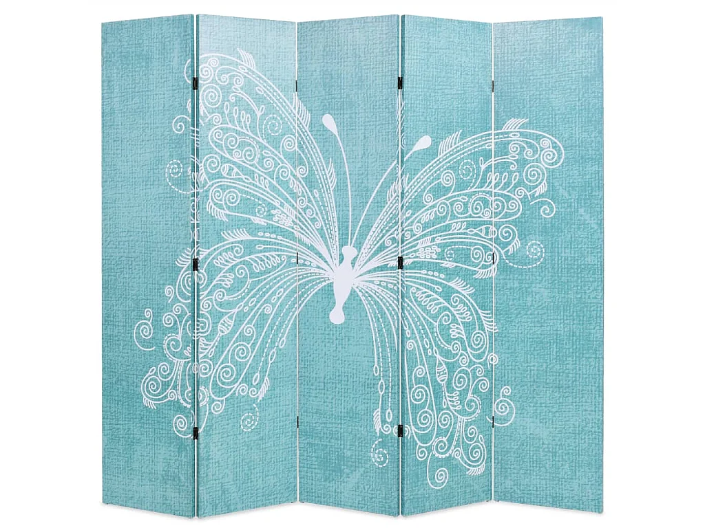 Biombo divisor plegable 200x170 cm mariposa azul ES858391