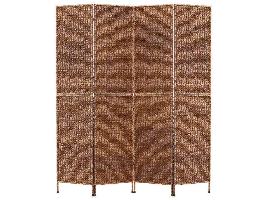 Biombo de 4 painéis 163x180 cm jacinto de água castanho PT534410