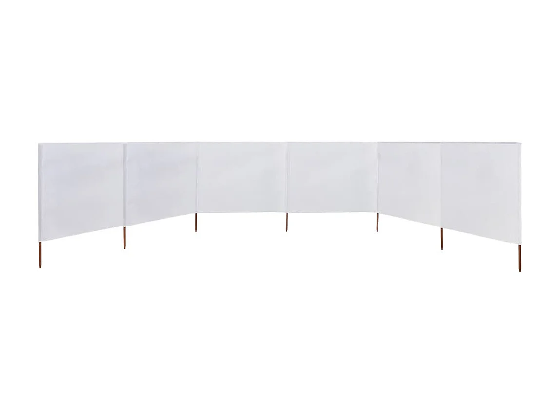 Biombo - Para-vento com 6 painéis em tecido 800x80 cm branco PT758249