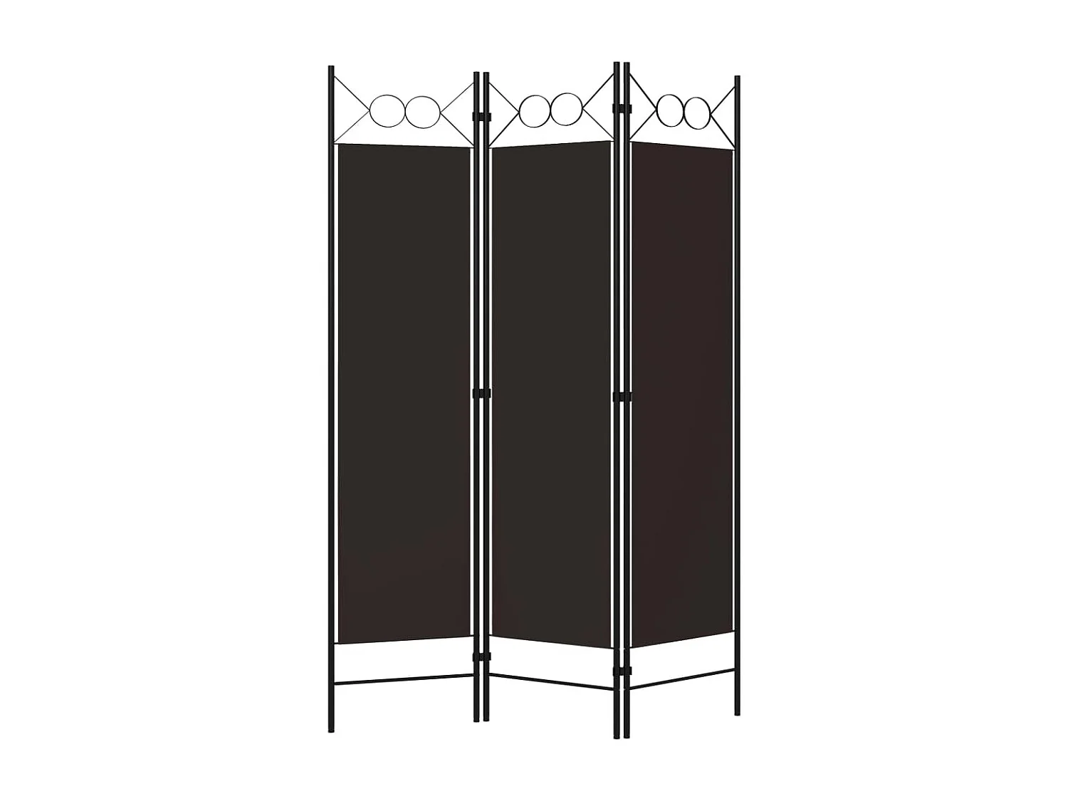 Biombo divisor de 3 paneles marrón 120x180 cm ES580050