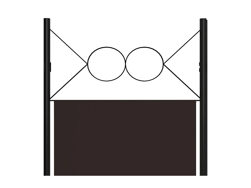 Biombo divisor de 3 paneles marrón 120x180 cm ES580050