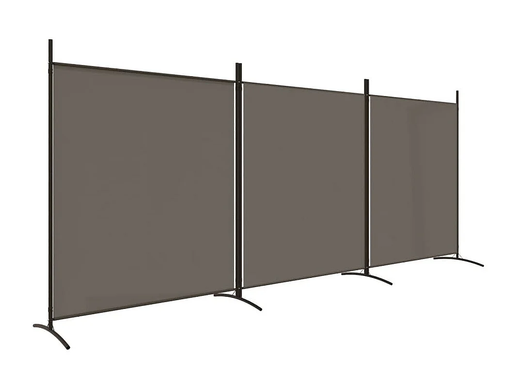 Kamerscherm met 3 panelen 525x180 cm stof antracietkleurig NL715825