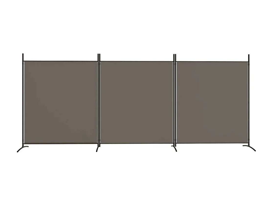 Kamerscherm met 3 panelen 525x180 cm stof antracietkleurig NL715825