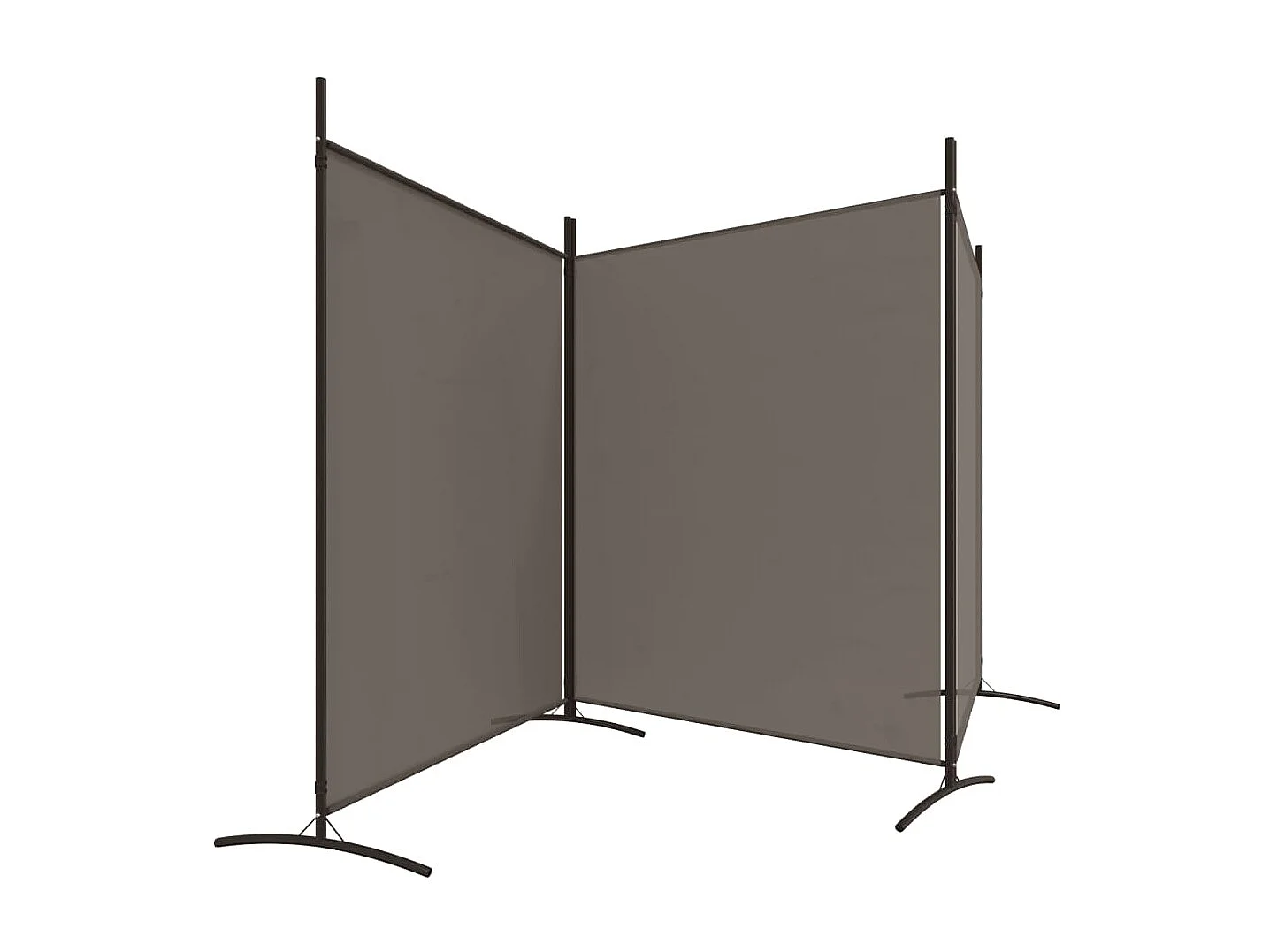 Paravent 3 panneaux Anthracite 525x180 cm Tissu WVGQ6251