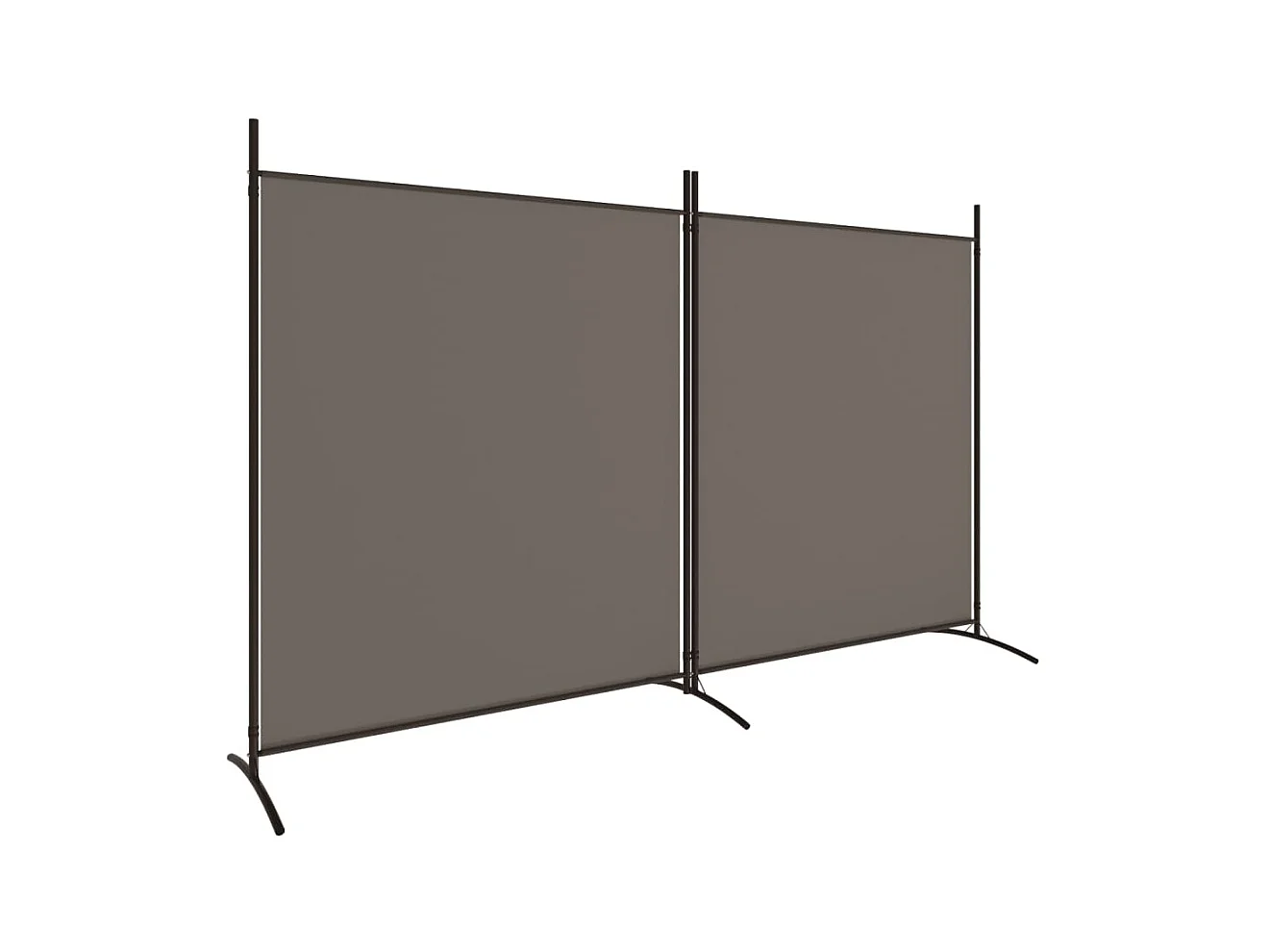 Biombo - Divisória com 2 painéis 348x180 cm tecido antracite PT256347