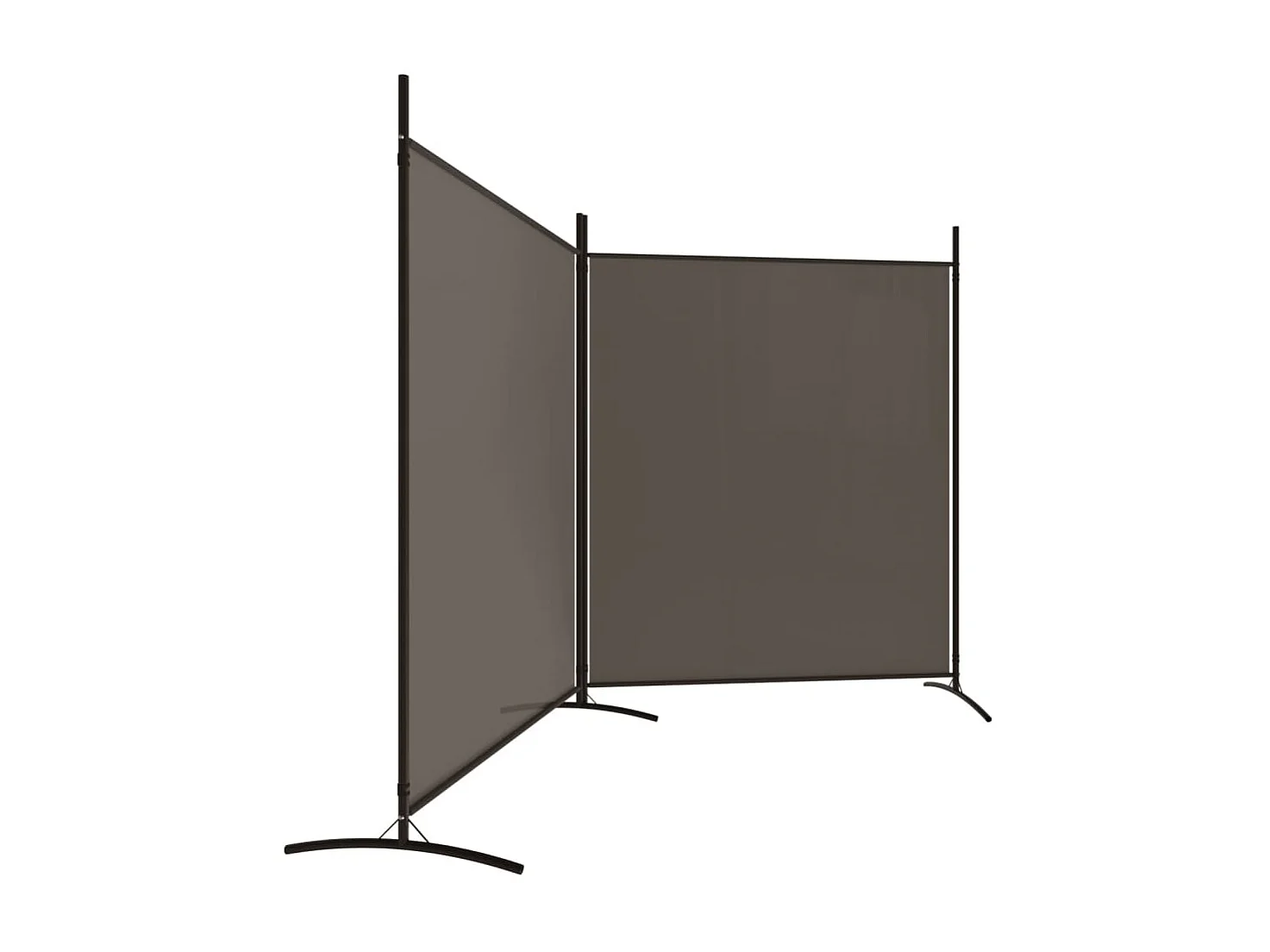 Paravent 2 panneaux Anthracite 348x180 cm Tissu WVGQ7280