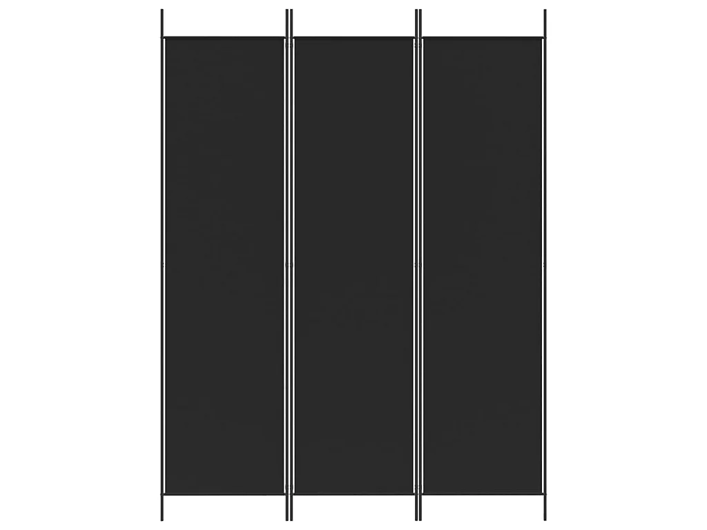 Biombo/Biombo - Divisória com 3 painéis 150x200 cm tecido preto PT236018