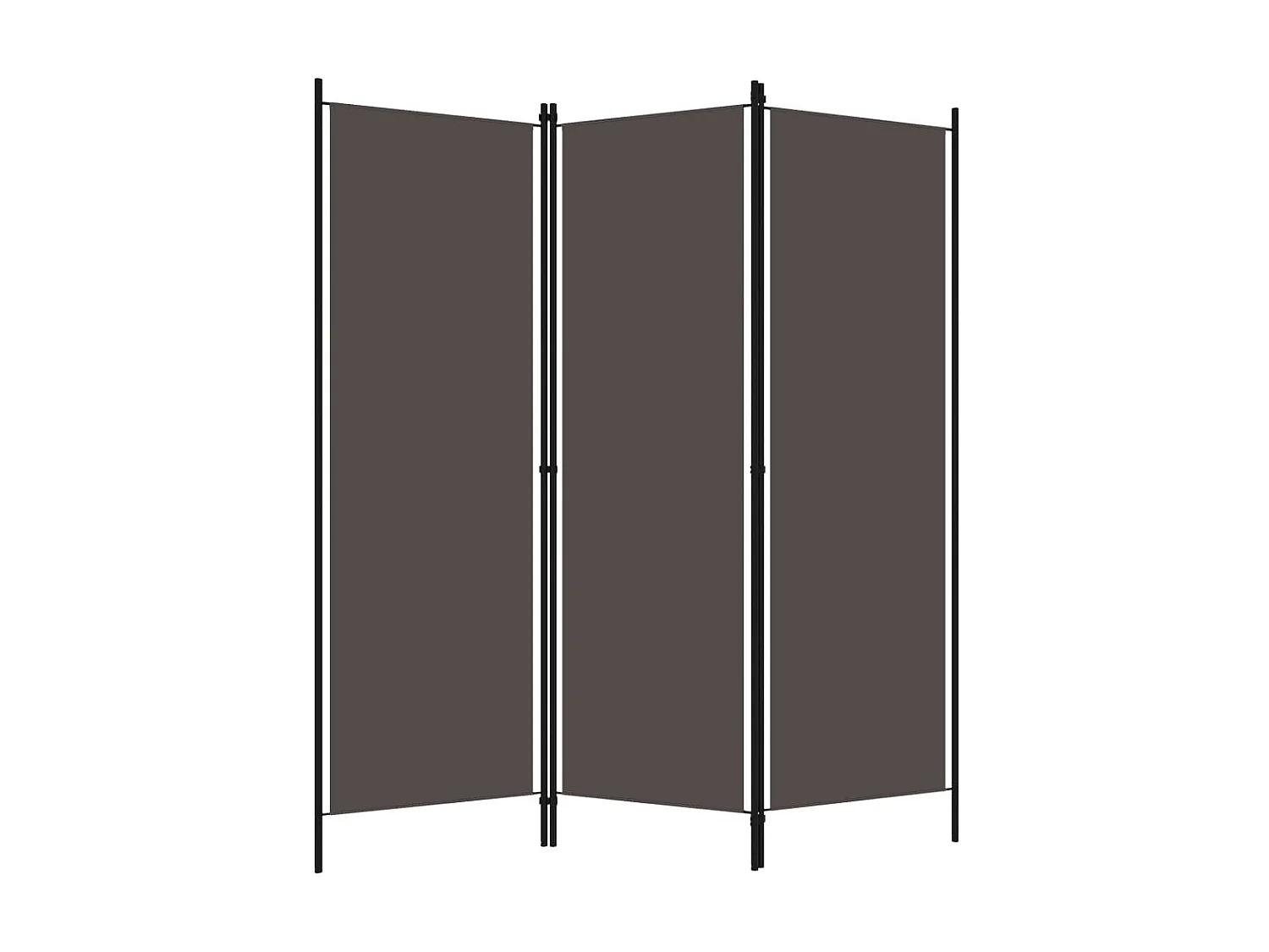 Biombo divisor de 3 paneles gris antracita 150x180 cm ES702845