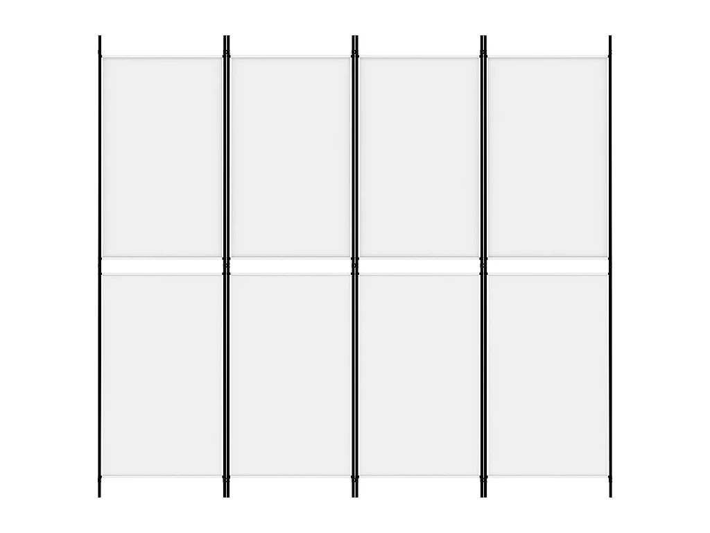 Paravent 4 panneaux Blanc 200x180 cm Tissu WVGQ5977