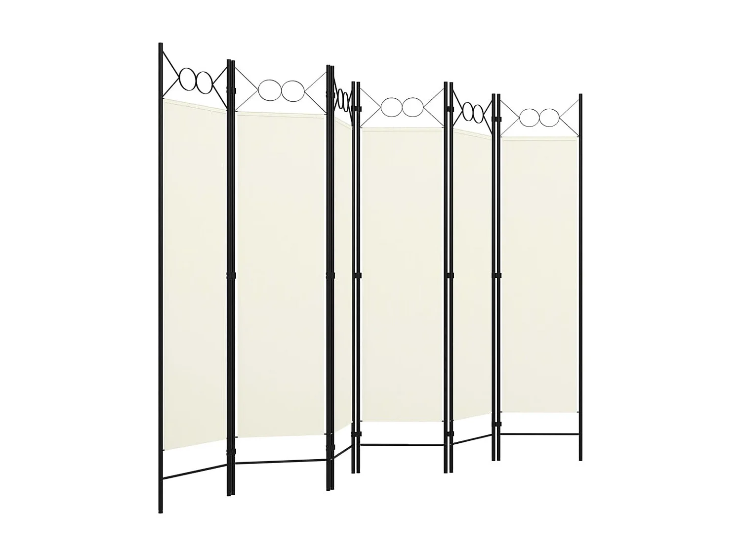 Paravent 6 panneaux Blanc crème 240x180 cm WVGQ3776