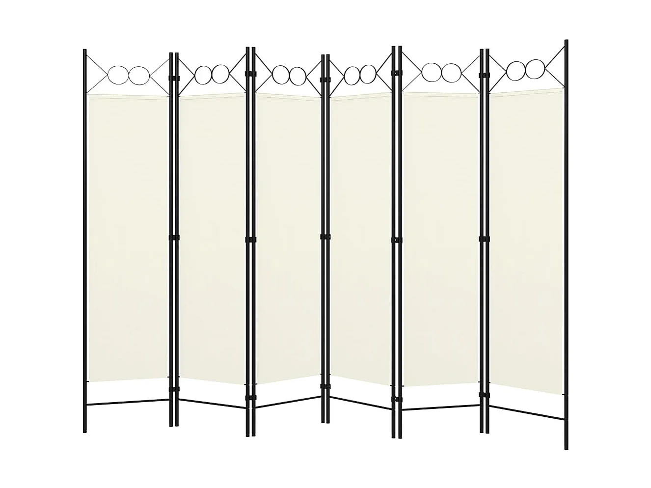 Paravent 6 panneaux Blanc crème 240x180 cm WVGQ3776