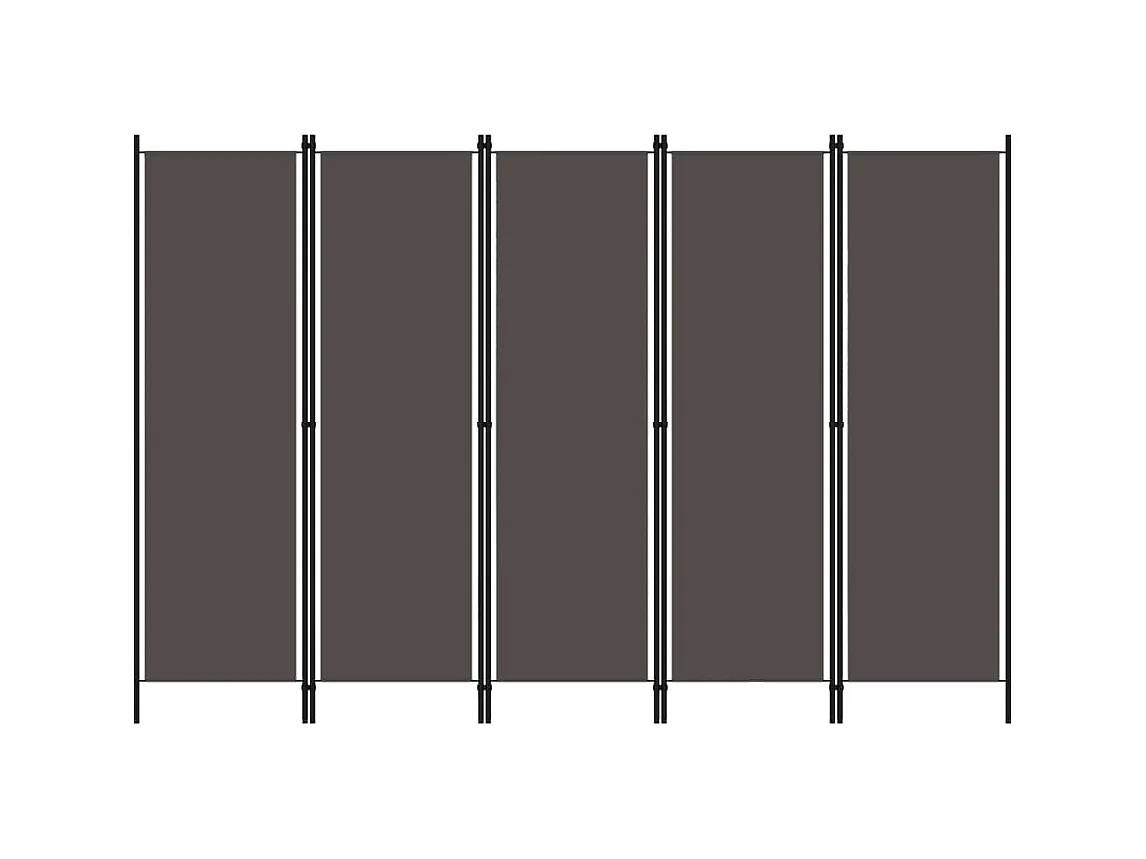 Paravent 5 panneaux Anthtracite 250x180 cm WVGQ7965