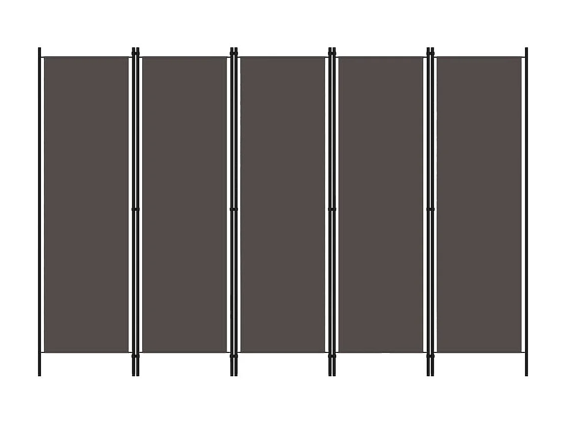 Paravent 5 panneaux Anthtracite 250x180 cm WVGQ7965
