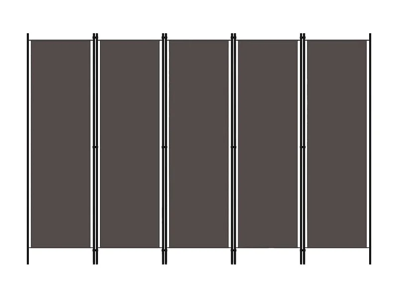 Paravent 5 panneaux Anthtracite 250x180 cm WVGQ7965