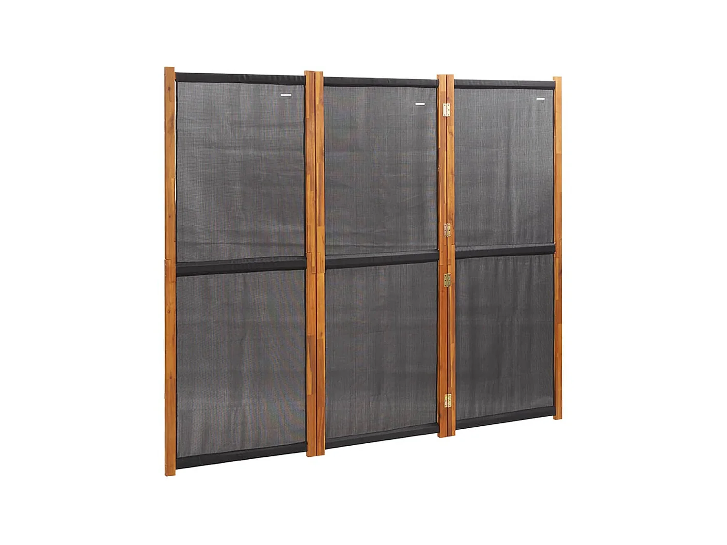 Biombo - Divisória com 3 painéis 210x180 cm preto PT348139