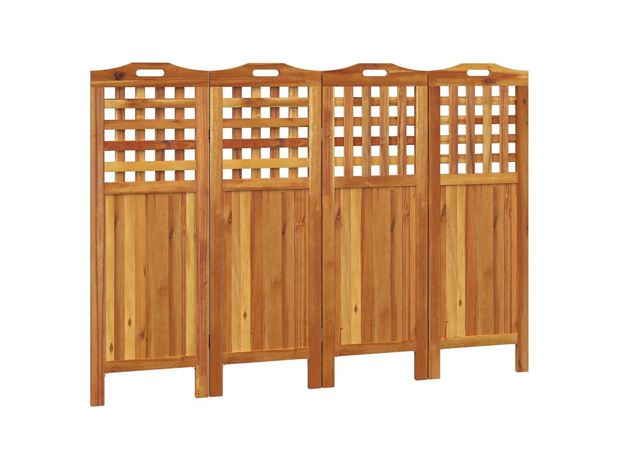 Biombo com 4 painéis 162x2x115 cm madeira de acácia maciça PT318483