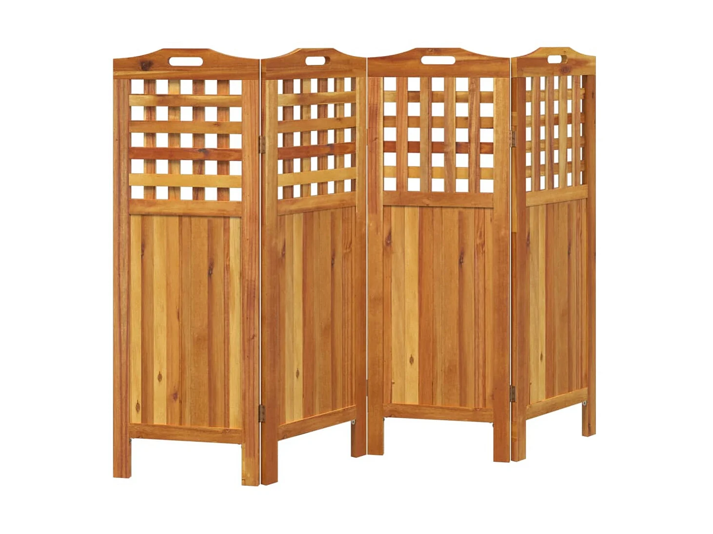 Paravent 4 panneaux 162x2x115 cm Bois d'acacia WVGQ7278