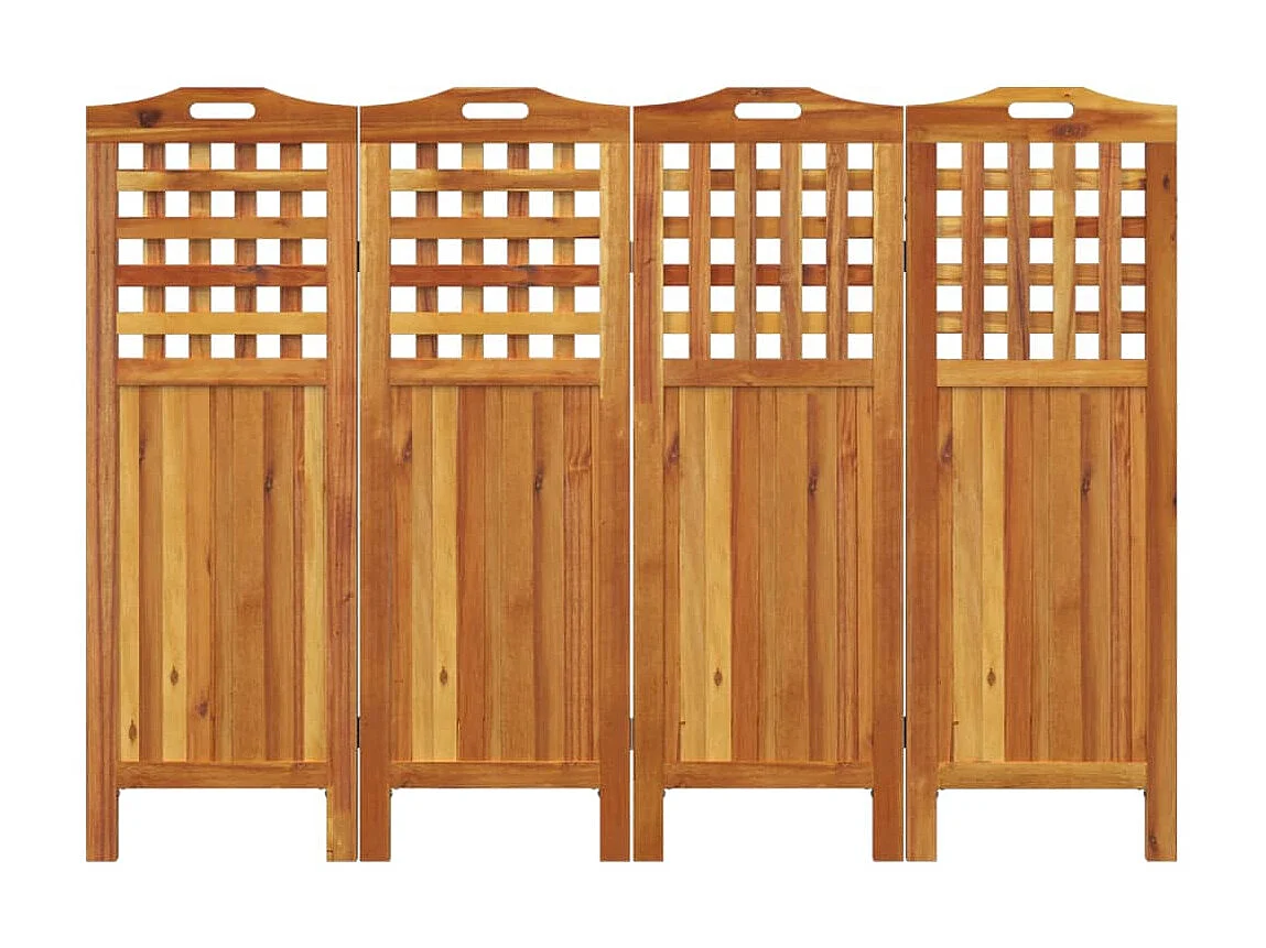 Paravent 4 panneaux 162x2x115 cm Bois d'acacia WVGQ7278