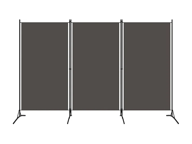 Biombo - Divisória de quarto com 3 painéis 260x180 cm antracite PT811809