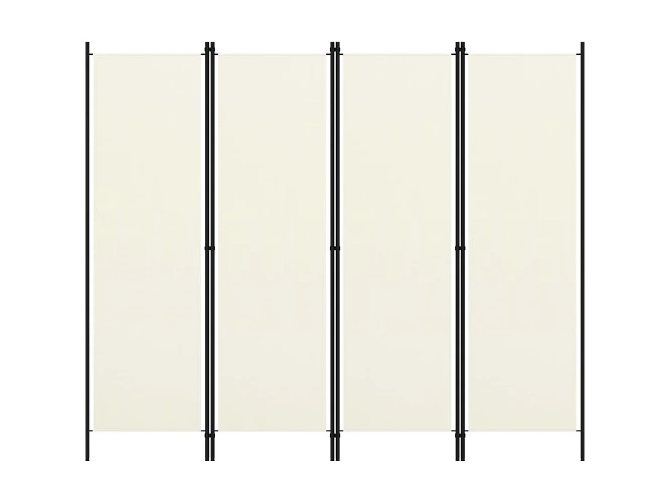 Paravent 4 panneaux Blanc crème 200x180 cm  WVGQ1786