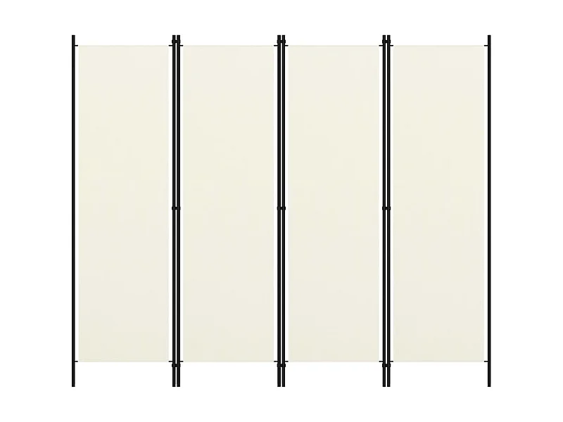 Biombo divisor de 4 paneles blanco 200x180 cm ES289842