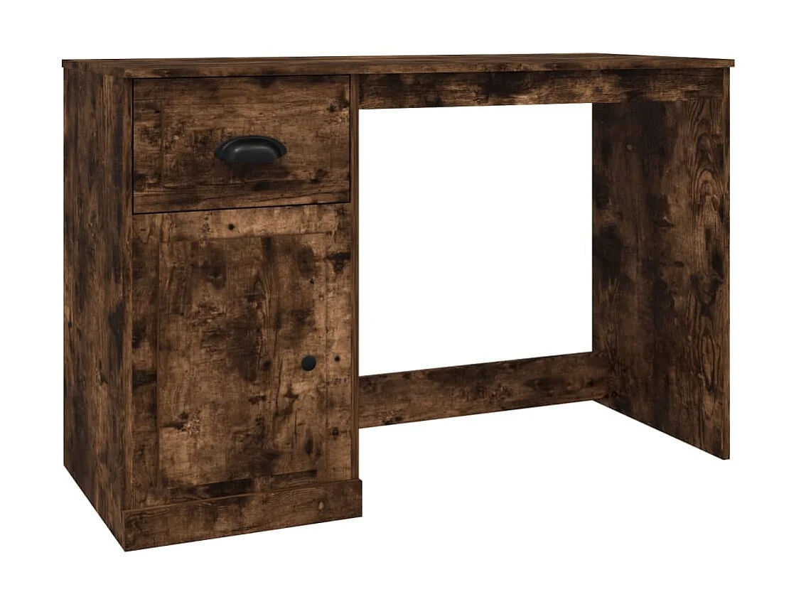 Bureau avec tiroir chêne fumé 115x50x75 cm bois d'ingénierie WVGQ8691