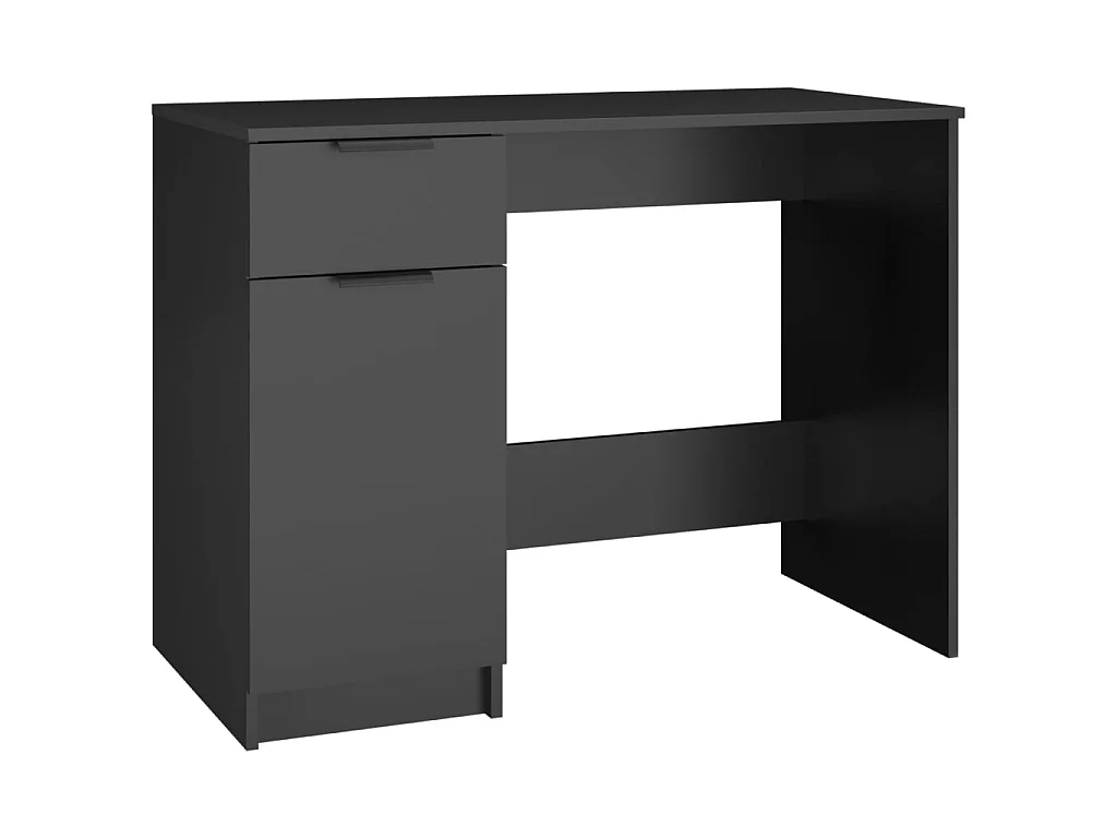 Bureau noir 100x50x75 cm bois d'ingénierie WVGQ6042