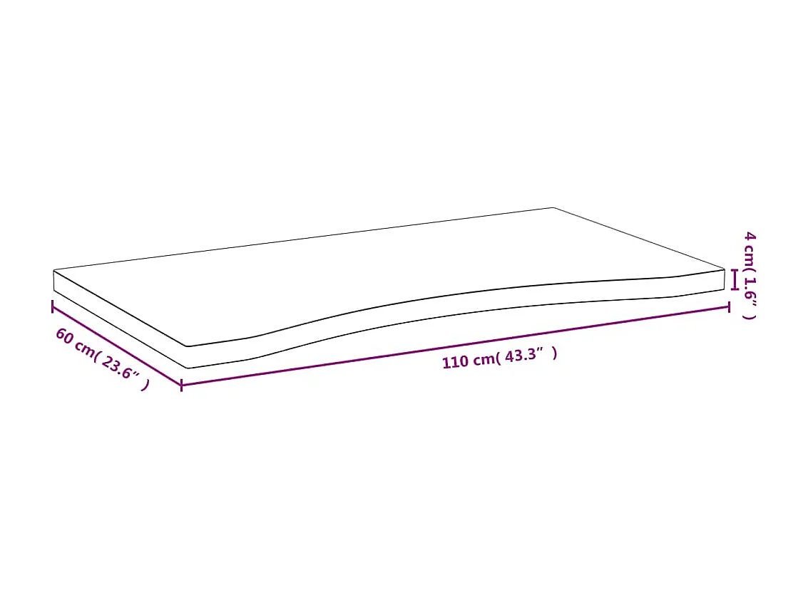 Bureau 110x60x4 cm bambou WVGQ4669