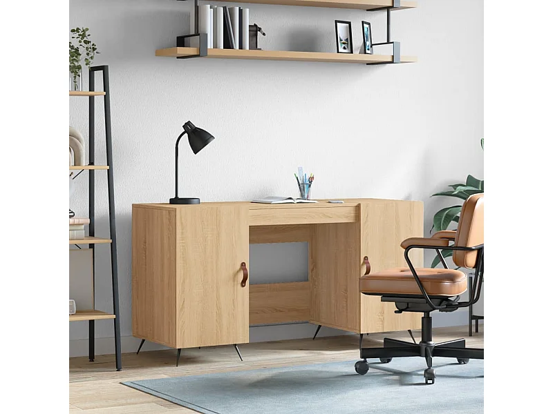 Escritorio madera de ingeniería roble Sonoma 140x50x75 cm ES177243