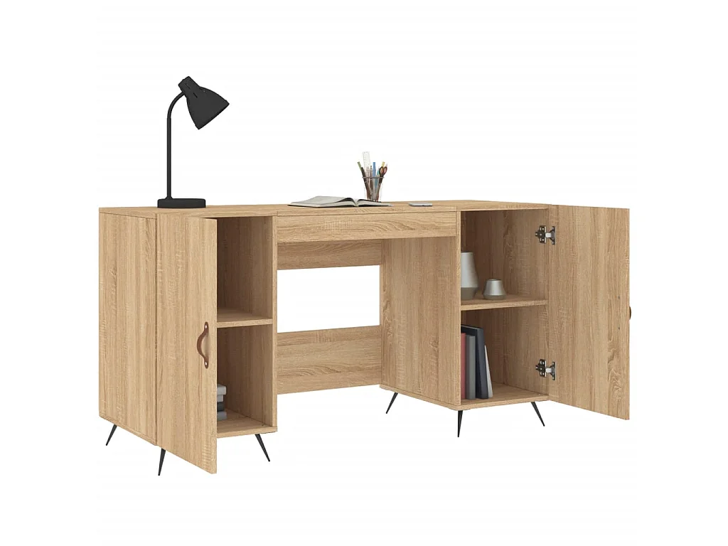 Escritorio madera de ingeniería roble Sonoma 140x50x75 cm ES177243