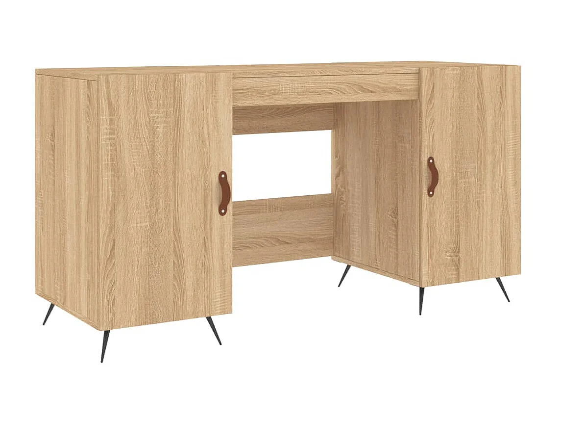 Bureau chêne sonoma 140x50x75 cm bois d'ingénierie WVGQ7577