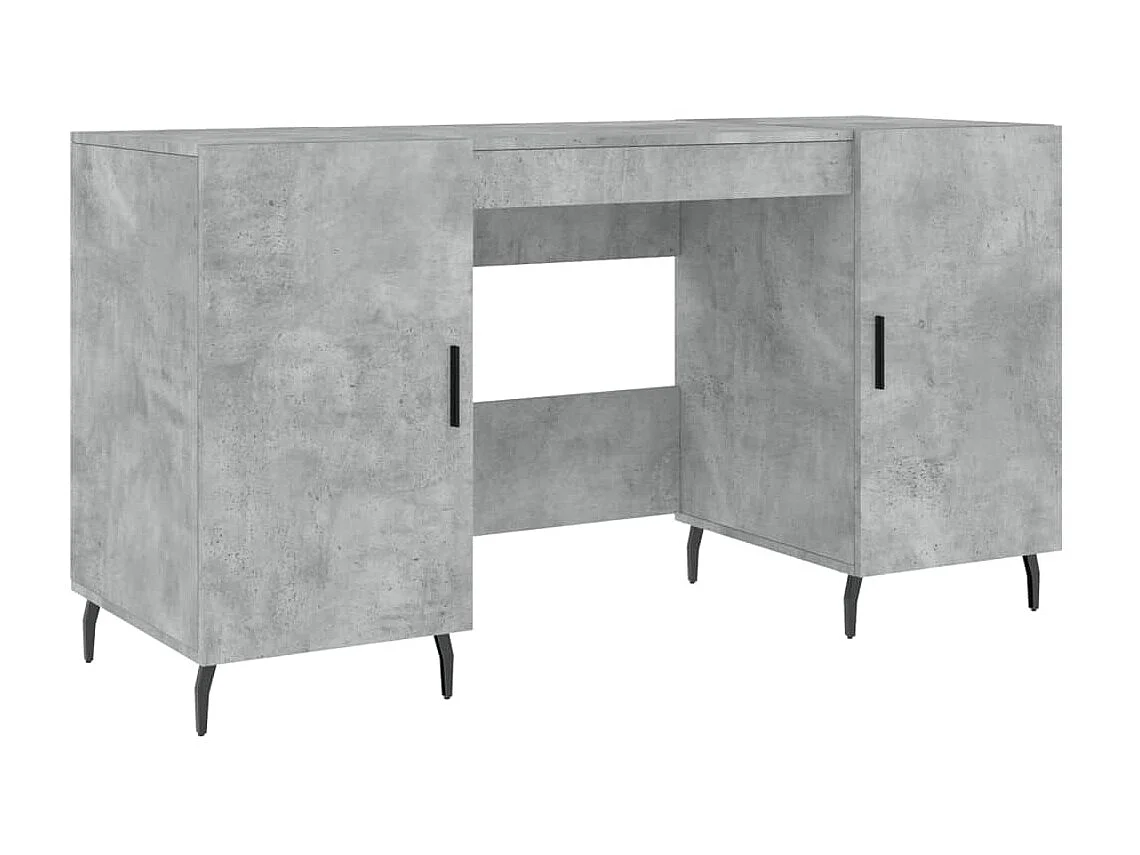Bureau gris béton 140x50x75 cm bois d'ingénierie WVGQ5229