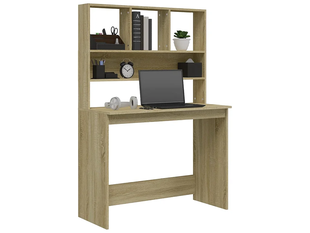 Bureau avec étagères Chêne sonoma 102x45x148 cm WVGQ4863