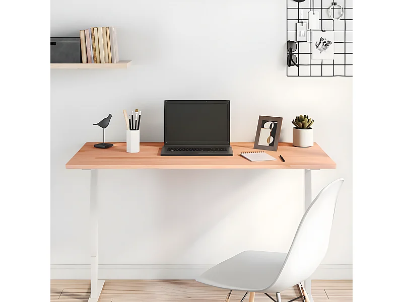 Bureau 110x55x1,5 cm bois massif de hêtre WVGQ5955